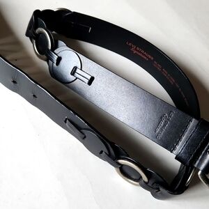 Levi's Signature Black Leather Western Belt